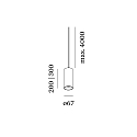 Wever & Ducr� LED Pendant luminaire RAY MULTI 3.0, 6W 3000K, CRi >90, dimmable, white