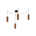 Luminaire � suspension RAY 2.0 - PAR16 cylindrique, court, avec c�ble ouvert GU10 IP20, cuivre gradable