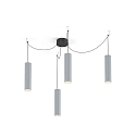 Luminaire � suspension RAY 3.0 - PAR16 cylindrique, langue, avec c�ble ouvert GU10 IP20, aluminium bross� gradable