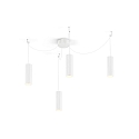 Luminaire � suspension RAY 3.0 - PAR16 cylindrique, langue, avec c�ble ouvert GU10 IP20, mat, blanc trafic gradable