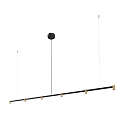 Luminaire � suspension TRACE CHANDELIER CEILING SUSP 2.0 IP20, champagne, noir mat gradable