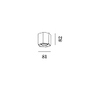 Wever & Ducr� Downlight HEXO MINI 1.0 sans r�flecteur GU10 IP20, blanc mat