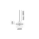 Wever & Ducré pendant luminaire ODREY CEILING SUSP 1.2 PAR16 GU10 IP20, gold, white matt 