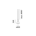 Wever & Ducré pendant luminaire ODREY CEILING SUSP 1.3 PAR16 GU10 IP20, gold 