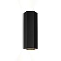 Luminaire mural HEXO MINI 2.0 - PAR16 haut bas, � 2 flammes GU10 IP20, mat, noir profond gradable