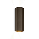 Luminaire mural HEXO MINI 2.0 - PAR16 haut bas, � 2 flammes GU10 IP20, bronze gradable