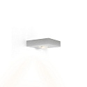 Luminaire mural LEENS 1.0 - UP OR DOWN à 1 flamme, avec optique de lentille IP20, aluminium brossé gradable