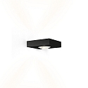 Luminaire mural LEENS 2.0 - UP&DOWN à 2 flammes, avec optique de lentille IP20, mat, noir profond gradable