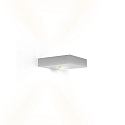 Luminaire mural LEENS 2.0 - UP&DOWN à 2 flammes, avec optique de lentille IP20, aluminium brossé gradable