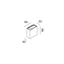 Wever & Ducré Luminaire mural CENTRAL 2.0 - UP&DOWN à 2 flammes, plat IP20, or mat gradable