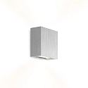 Luminaire mural CENTRAL 2.0 - UP&DOWN à 2 flammes, plat IP20, aluminium brossé gradable