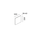 LED Wall luminaire MILES 2.0 CARR�, indirect, 22 x 22cm, 8W 3000K, CRi >90, dimmable, white