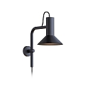 Wever & Ducré Luminaire mural ROOMOR WALL 3.1 - PAR16 / SHADE 1.0 court, avec interrupteur, avec bras articulé