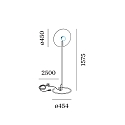 Wever & Ducré Lampadaire MIRRO FLOOR 2.0 E27, aluminium, noir mat gradable