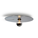 Luminaire mural MIRRO WALL 2.0 E27 IP20, chrome, noir gradable