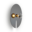 Wever & Ducré Luminaire mural MIRRO WALL 2.0 E27 IP20, chrome, noir gradable