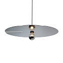Luminaire à suspension MIRRO 3.0 grand E27 IP20, chrome, noir gradable