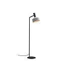 Lampadaire ROOMOR FLOOR 1.2 - PAR16 / SHADE 2.0 avec interrupteur, avec prise de courant, réglable GU10 IP20, gris
