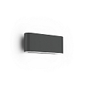 Luminaire mural d�ext�rieur KIOSK 1.0 haut bas, avec optique de lentille IP65, anthrazit gradable