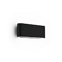 Luminaire mural d�ext�rieur KIOSK 1.0 haut bas, avec optique de lentille IP65, noir mat gradable