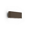 outdoor wall luminaire KIOSK 1.0 up / down, with lens optics IP65, bronze dimmable