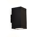 Luminaire mural d’extérieur TUBE CARRÉ 2.0 bilatéral IP65, noir gradable