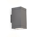 LED Outdoor Wall luminaire TUBE CARRÉ 2.0, IP65, 2-sided, 2x 8W 3000K 34°, CRi >90, dimmable, dark grey