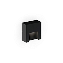 Luminaire mural d’extérieur RETO WALL SURFACE OUTDOOR 0.8 angulaire IP65, noir mat gradable