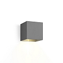 Luminaire mural d�ext�rieur BOX 1.0 forme en d�, r�glable, unilat�ral IP65, gris fonc� gradable