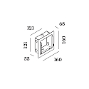 Wever & Ducr� Cadre encastr� ORIS 1.3 / RETO 1.3 - RECESSED HOUSING avec carde, perfor�, noir