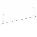 STREX SYSTEM LED Pendant track INDIRECT, 48V, 18.5W 3000K, DALI controllable, 200cm, white