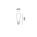 Wever & Ducré Ampoule Edison forme d'ampoule E27 5,9W 532lm 2200K CRI 90-100 gradable
