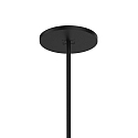 Rosace de plafond pour SHIEK / BOX / DOCUS (...) 1 voie, rond, sans abat-jour, montage semi-enfoui, noir profond