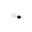 Rosace de plafond pour SHIEK / BOX / DOCUS (...) 3 fois, rond, sans abat-jour, version pour montage en surface, noir profond