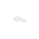 Rosace de plafond pour SHIEK / BOX / DOCUS (...) 3 fois, rond, sans abat-jour, version pour montage en surface, blanc �clatant