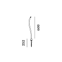 Wever & Ducré Pied de lampe SWAM CURVED POLE 600, bronze