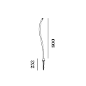 Wever & Ducré Pied de lampe SWAM CURVED POLE 800, bronze
