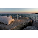 Zafferano battery table lamp POLDINA MICRO IP65, white dimmable