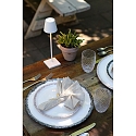 Zafferano battery table lamp POLDINA MICRO IP65, white dimmable