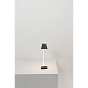 Zafferano Lampe de table � accu POLDINA MICRO IP65, noir  gradable
