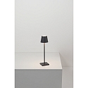 Zafferano Lampe de table � accu POLDINA MICRO IP65, noir  gradable