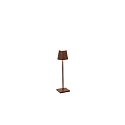 Lampe de table � accu POLDINA MICRO IP65, corten gradable