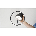 battery pendant luminaire POLDINA IP54, dark grey, lacquered dimmable