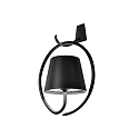 Zafferano Applique murale � accu POLDINA avec poign�e IP54, gris fonc�, laqu� gradable