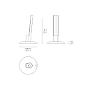 Zafferano Charging base for LED Luminaire PENCIL MODULO LUCE, IP20, Corten