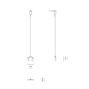 Zafferano Support mural PENCIL MODULO LUCE lot de 2, corten