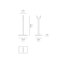 Zafferano Accessory for PENCIL MODULO LUCE Table brackets, set of 2, transparent