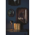 Zafferano battery table lamp CIRCE IP65, rust dimmable
