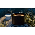 Zafferano Lampe de table � accu PUSH-UP TAVOLO PRO cylindrique, r�glable, avec diffuseur IP54, blanche, laqu� gradable