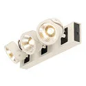SLV Applique et plafonnier KALU LED 3 3 flammes, langue, pivotant à la cardan IP20, noir, blanche gradable